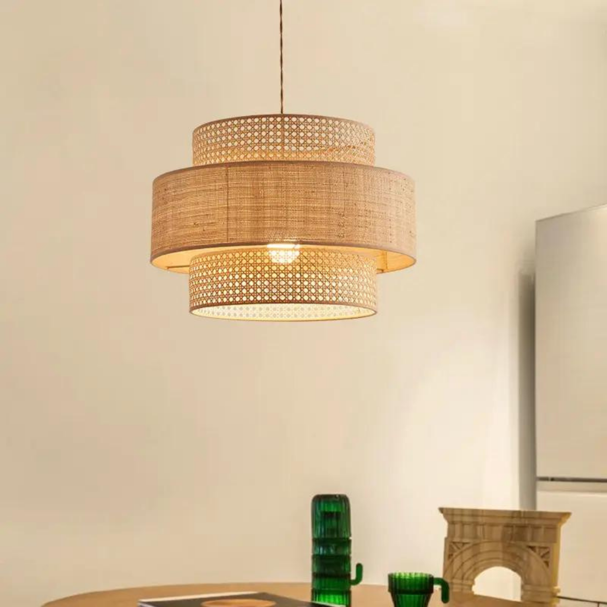 Cane Webbing Lamp | Rattan Pendant Lamp LP-27